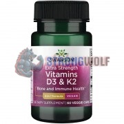 Extra Strength Vitamins D3 & K2 [5000 IU & 100 mcg] (60 шт), Swanson