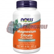 Magnesium Citrate [Pure Powder] (227 гр: 76 порций), NOW Foods