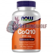CoQ10 (60 шт по 200 мг), NOW Foods